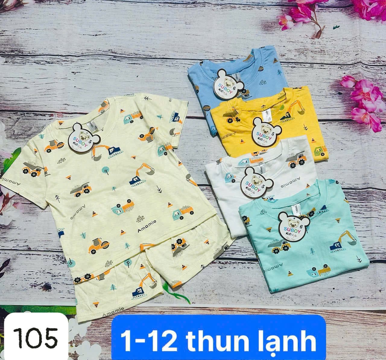 Set Bộ Thun Lạnh Thái Cao Cấp Nguyên Ri Giao Ngay - Quần áo trẻ em giá sỉ Kho Chị Mỹ